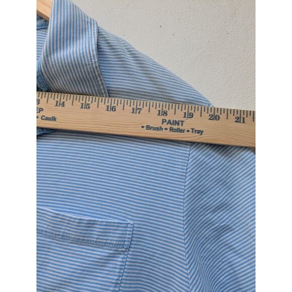 Vineyard Vines Island Men's Polo Shirt Blue Striped Pima Cotton GOLF Beach XL - Picture 5 of 10